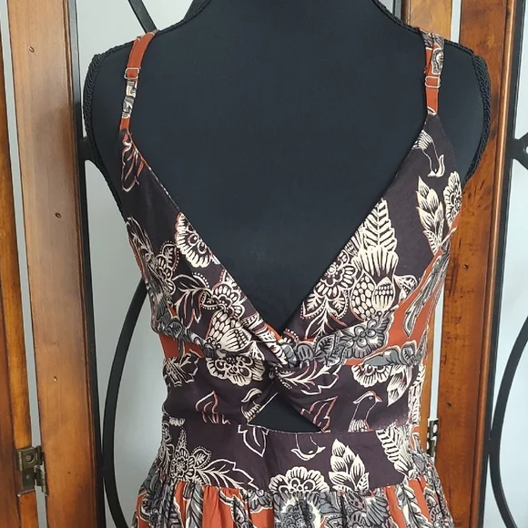 Angie Rust and Gray Sundress Size Medium - Picture 3 of 6